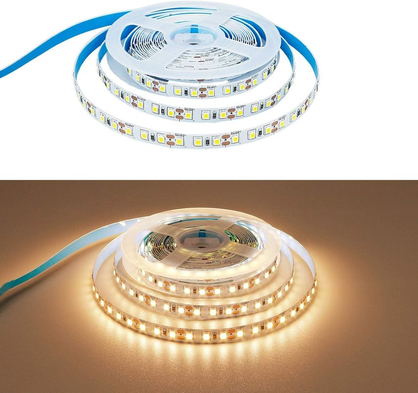 2835 Fuente de luz de banda LED 5M/Rol DC 12V/24V PCB blanco que emite color para iluminación interior