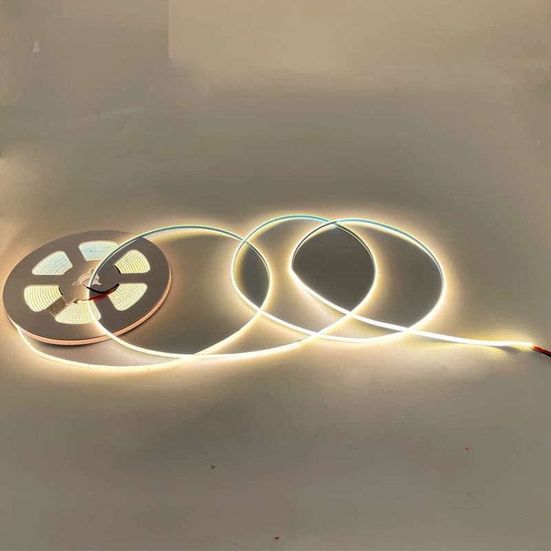 Super estrecho de 3 mm de ancho COB luces de banda LED 400Leds/m Disminuible 5m de duración más larga