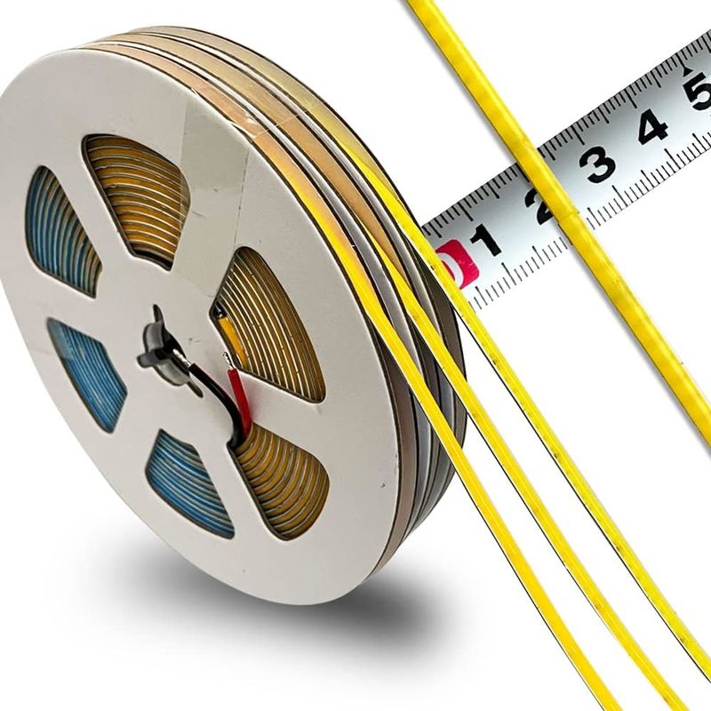 Super estrecho de 3 mm de ancho COB luces de banda LED 400Leds/m Disminuible 5m de duración más larga