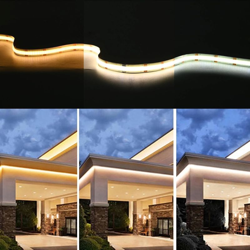 560LEDs COB LED Strip 90 CRI CCT Flexible COB 3M con adaptador y controlador de micro RF