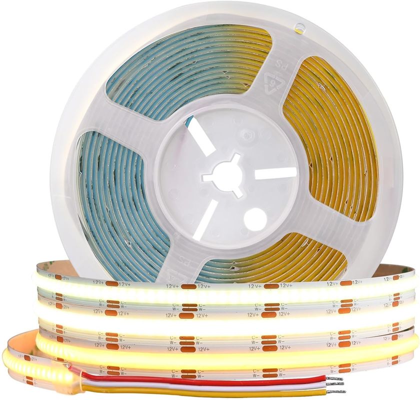 560LEDs COB LED Strip 90 CRI CCT Flexible COB 3M con adaptador y controlador de micro RF