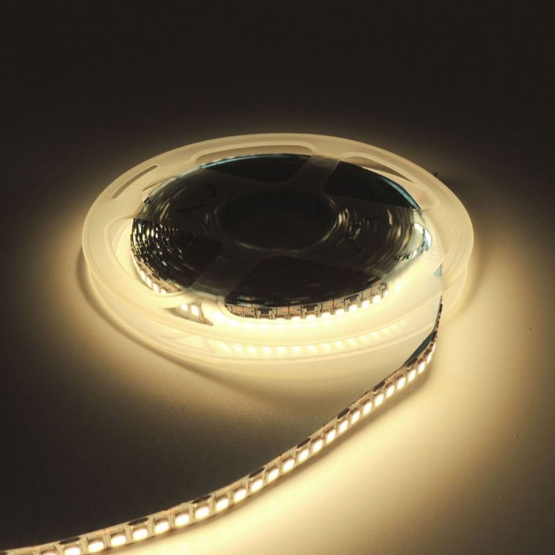 PCB blanco no impermeable 2835 LED de banda 120LED de emisión de color 3000K/4000K/6000K 5m/rollo 120° Ángulo del haz
