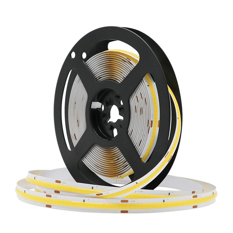 Venta caliente 480leds 12W/M Disminuible IP20 90Ra COB LED Strip 12V/24V Voltado de entrada