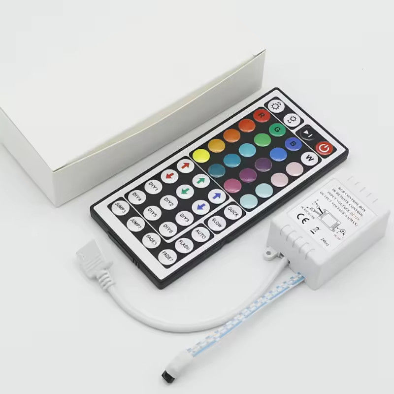 Fabrica original 44 llaves 5V 12V 24V RGB LED Controlador RF luz LED inalámbrica monocromática oscurecedor Controlador remoto para led