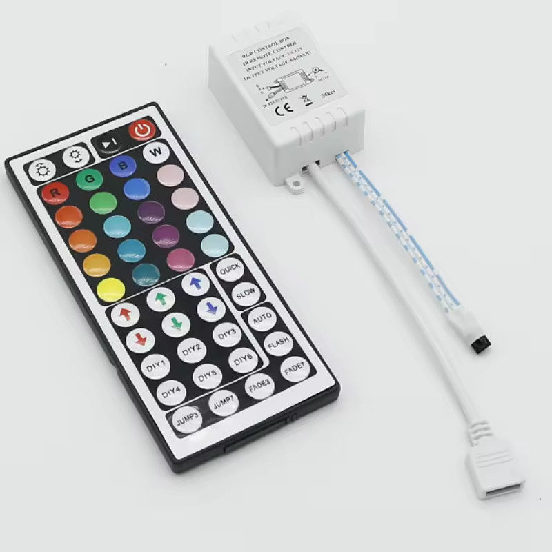 Fabrica original 44 llaves 5V 12V 24V RGB LED Controlador RF luz LED inalámbrica monocromática oscurecedor Controlador remoto para led