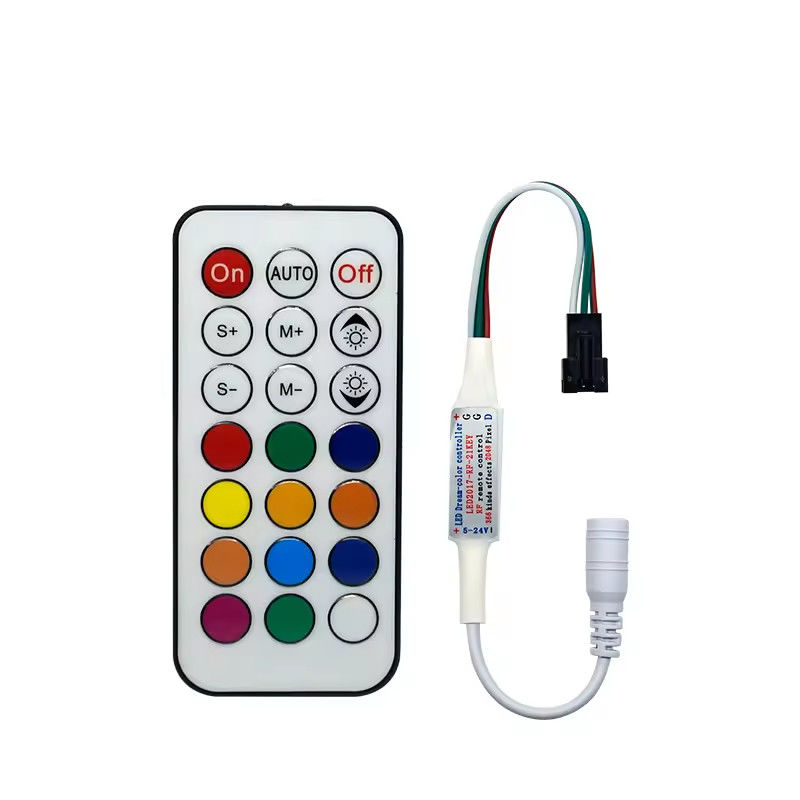 Controlador de color completo de alta calidad de 21 teclas 2084 píxeles de RF WS2811 DC5 ~ 24V controlador 2812 IC controlador LED de color soñador