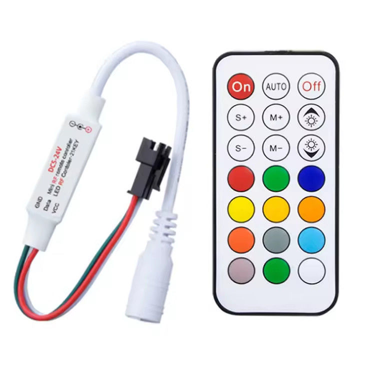 Controlador de color completo de alta calidad de 21 teclas 2084 píxeles de RF WS2811 DC5 ~ 24V controlador 2812 IC controlador LED de color soñador