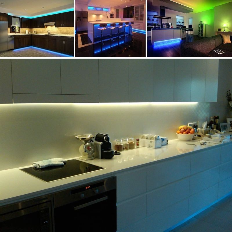 SMD atenuable Flexible RGB LED Strip 60leds/m DC12V Entrada para un ambiente de colores