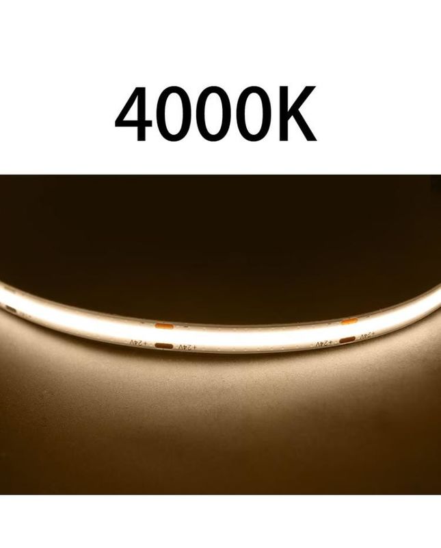 Luces de alta CRI DC24V COB480 5m/rollo RA90 banda de cob para decoración interior exterior banda de COB de perfil impermeable