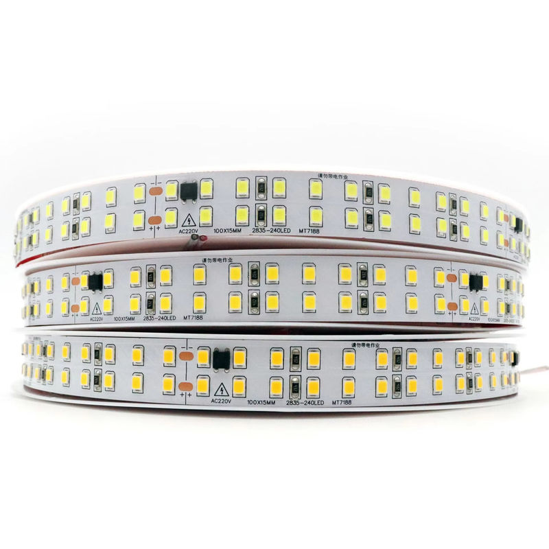 IP20 SMD2835 240LEDS 2 filas 110V Luces de banda LED atenuables para habitaciones en América del Sur