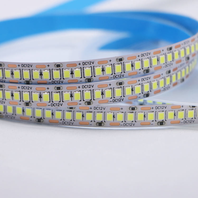 5M luz de banda LED PCB blanco 2835 Chip IP20 80Ra 12V 24V Iluminación de banda LED