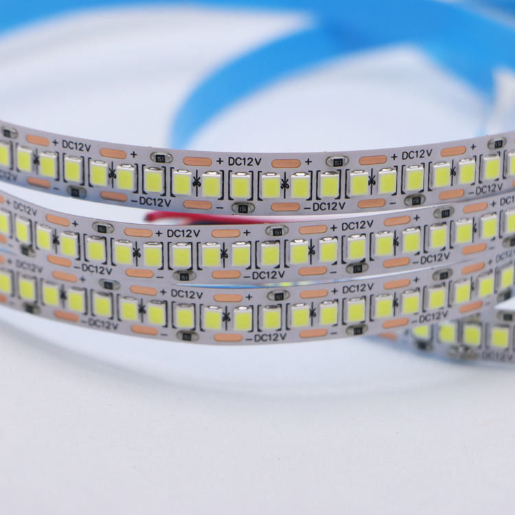 5M luz de banda LED PCB blanco 2835 Chip IP20 80Ra 12V 24V Iluminación de banda LED