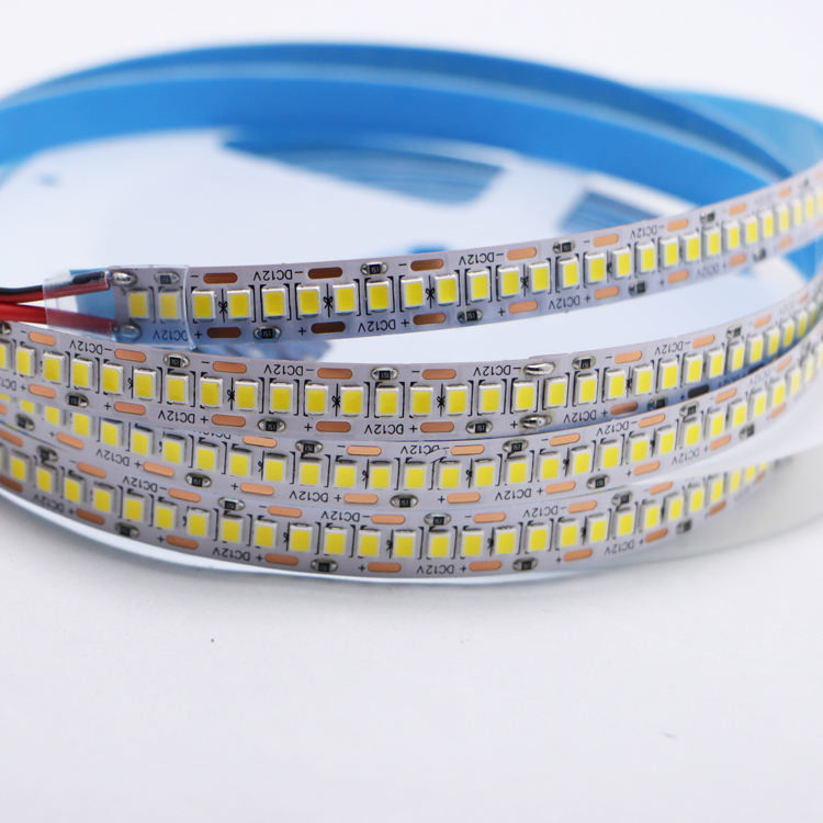 5M luz de banda LED PCB blanco 2835 Chip IP20 80Ra 12V 24V Iluminación de banda LED