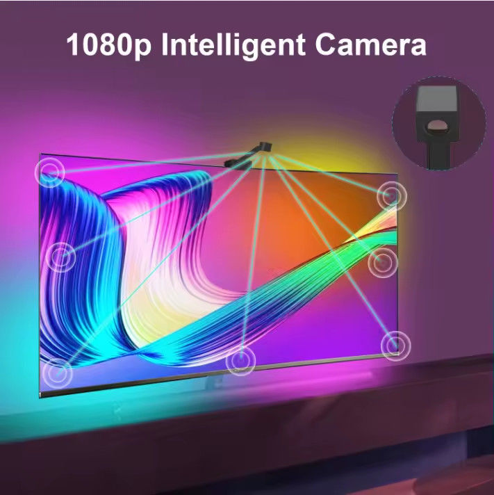 65-75 pulgadas Alexa Google Home Ambient Smart App Wifi Inmersión TV retroiluminación con cámara RGBIC