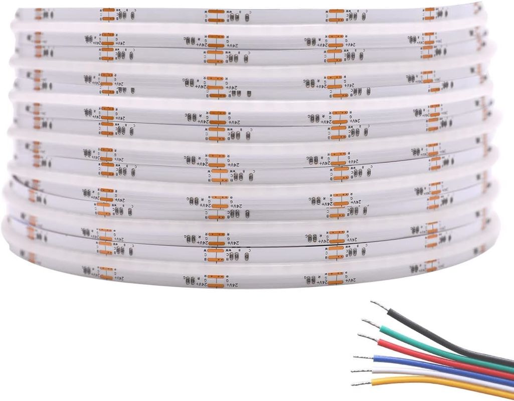 Ultra brillante 840 LEDs/m 24V DC COB LED Strip Light 12mm PCB ancho para el hogar y la iluminación comercial
