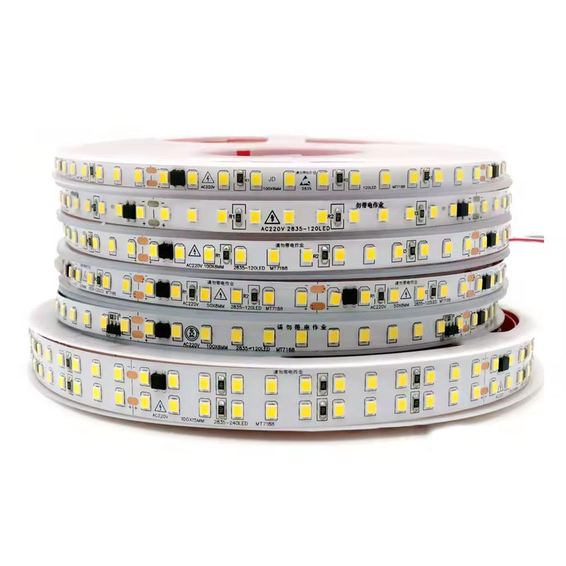 Conducción gratuita Ip44 220V 110V 2835 240led 10cm cortado hacia atrás bastón 127V impermeable 10cm cortado flexible para el exterior