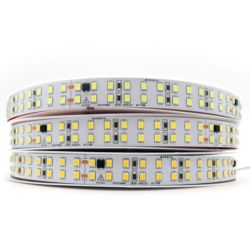 Conducción gratuita Ip44 220V 110V 2835 240led 10cm cortado hacia atrás bastón 127V impermeable 10cm cortado flexible para el exterior