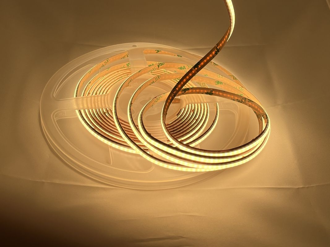 12V COB576Led/M 6.6MM Ancho apagable 2700K a 6500K CCT COB LED Strip Iluminación flexible con certificación CE