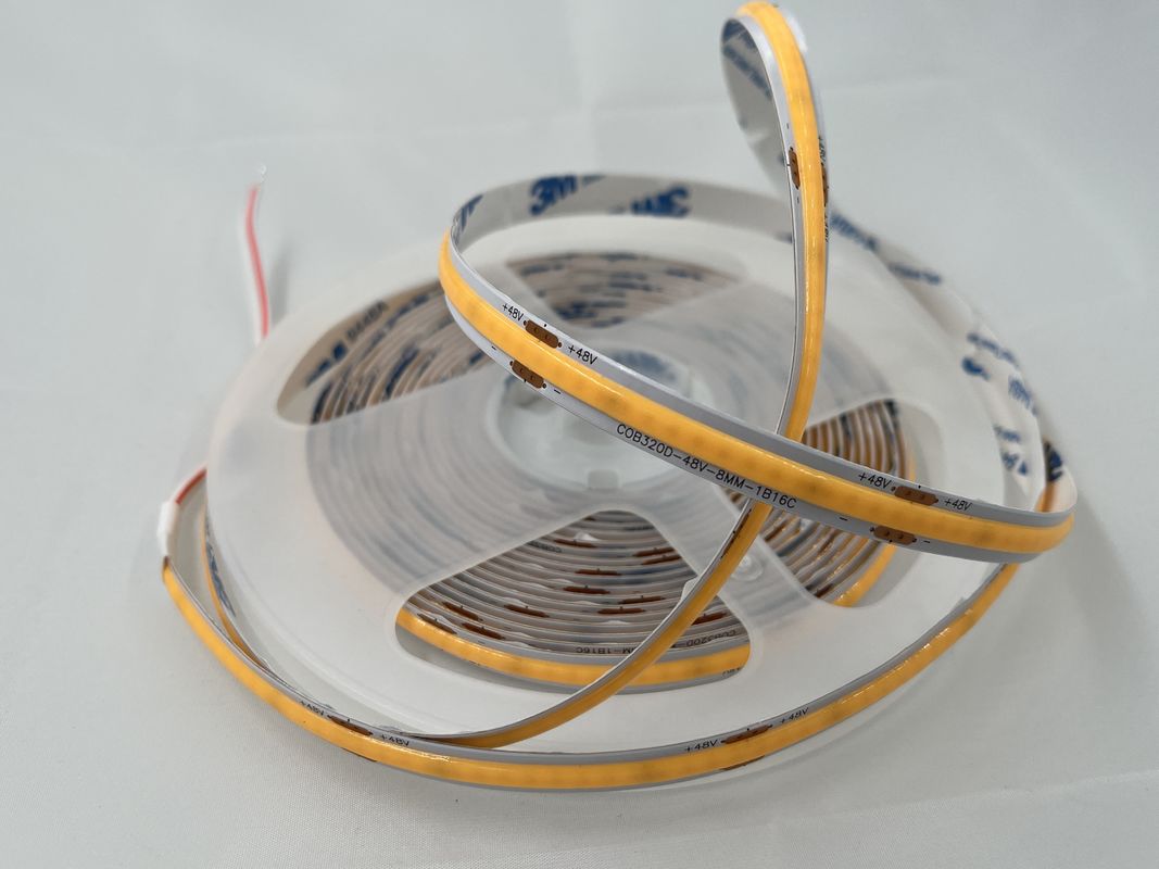 48V COB 320leds/M 90CRI Dimmable 100lm/W 11W/M Flexible COB Luz de banda LED para decoración de interiores