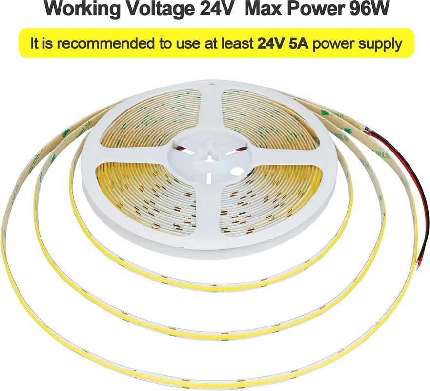 Decoración de interiores y exteriores COB LED Strip Light Alto CRI 280 320/480 Control remoto