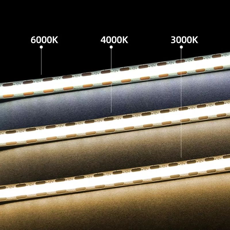 320Leds Flexible LED Strip Blanco/Blanco caliente DC24V 8mm de ancho integrado COB luz LED