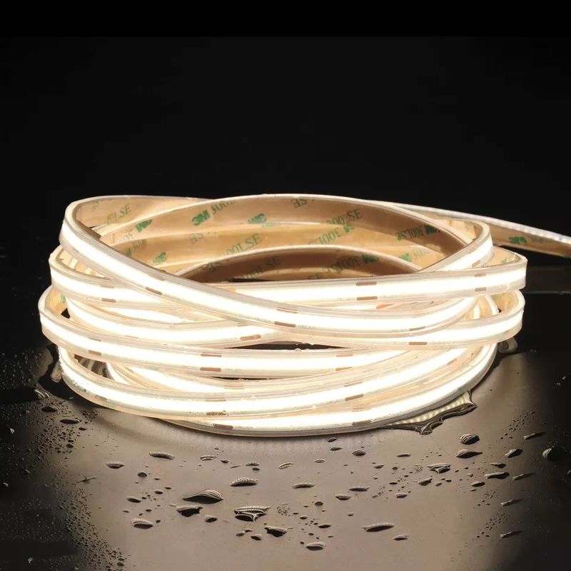 12V 24V resistente al agua IP65 IP67 IP68 CRI90 5M flexible COB LED para interiores y exteriores