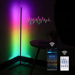 Iluminación de interiores de decoración moderna lámpara de suelo LED RGB IC Smart Corner Atmosphere Light