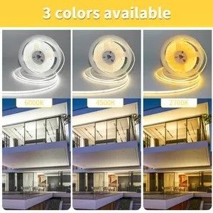 Adaptado a medida Flexible 320 480 LEDs Dc 5v 10000 Lumens Blanco Caliente Rgb Fcob Cct Cob Led Strip Light Almacén