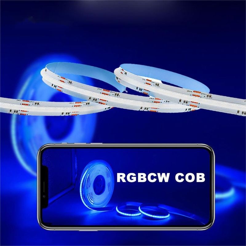 Cintas LED 5m/lot Smd 320 384 840leds/m Impermeable Flexible Cob Led Strip Dc 24v Ra90 RGBCCT 3000k 4000k 6000k