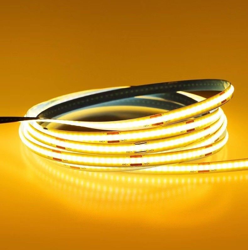 12v 24v 480 led Ce Rohs 3 Flexible Light Cob Led Strip con oscurecedor y soporte de oscurecimiento