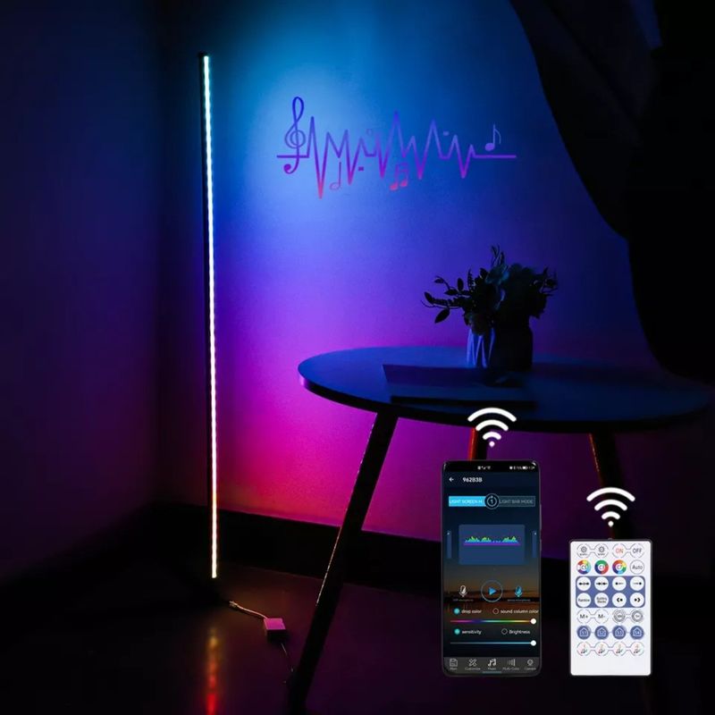 Control remoto Lámpara de puesta de sol ambiental Sala de estar inteligente RGB Decoración de cambio de color Luces nocturnas