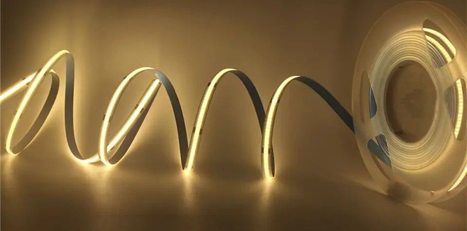 Lámpara de 90lm/w Eficiencia luminosa Smart COB Led Strip 12V 24V 5M 252leds para publicidad