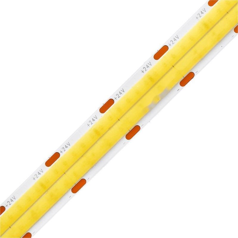 10m/rollo Líneas dobles 600leds 12v 24v Ra80 12mm Flexible COB Led Flexible luz de banda