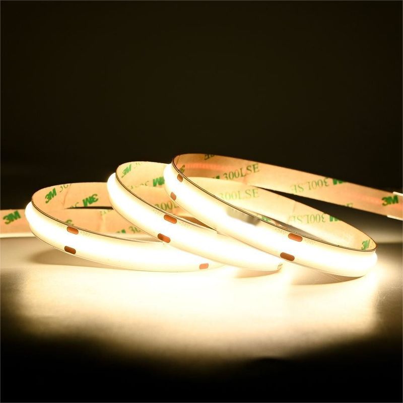 10m/rollo Líneas dobles 600leds 12v 24v Ra80 12mm Flexible COB Led Flexible luz de banda