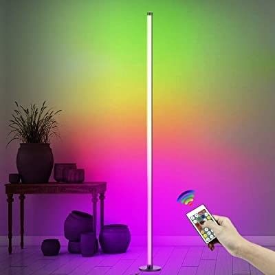 2024 Modern Cylinder Rgb Colorido Led Ambient Light App Smart Atmosphere Lámpara de suelo para el suelo