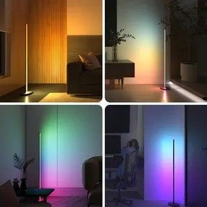 2024 Modern Cylinder Rgb Colorido Led Ambient Light App Smart Atmosphere Lámpara de suelo para el suelo