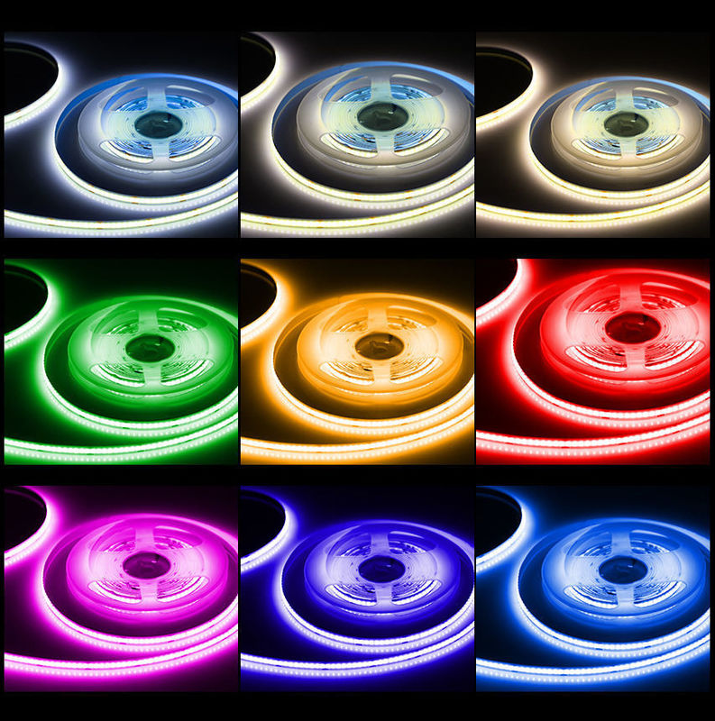 90lm/W COB LED Strip DC24V CRI90 312LEDs/m con pegamento de represa estable y 60000 horas de vida útil