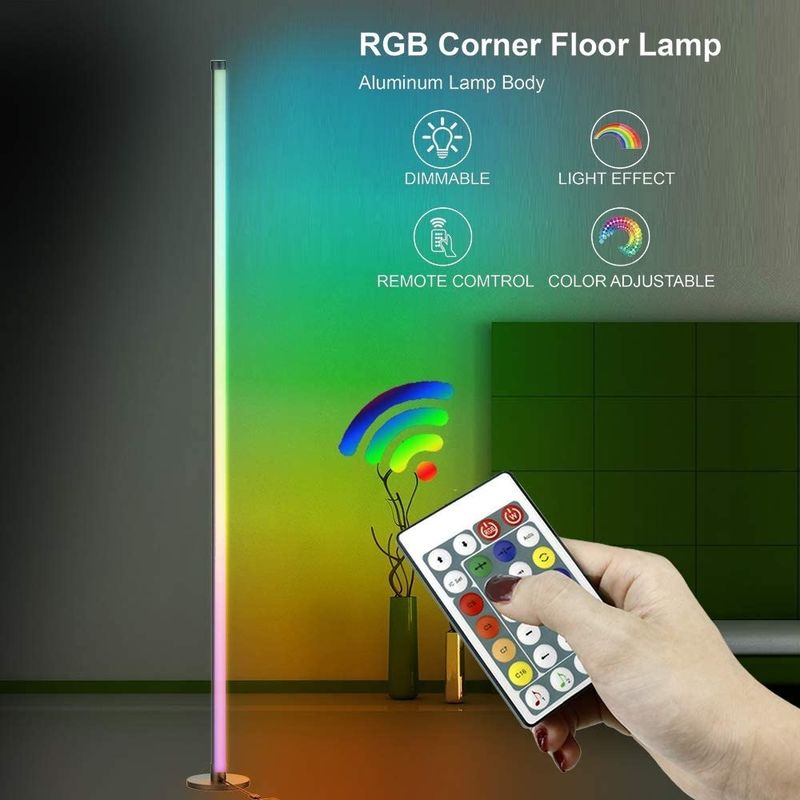 Luces de juegos Sala de estar Ambiente Luz de humor Rgb Decoración Luces nocturnas LED de pie Lámpara de suelo de esquina