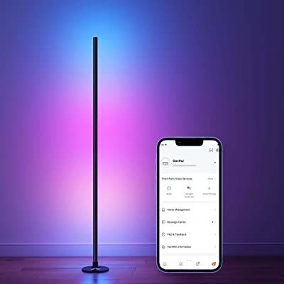 Dormitorio RGB IC Luces de juegos Sala de estar Ambiente Luz de humor Lámpara de suelo LED de esquina de pie