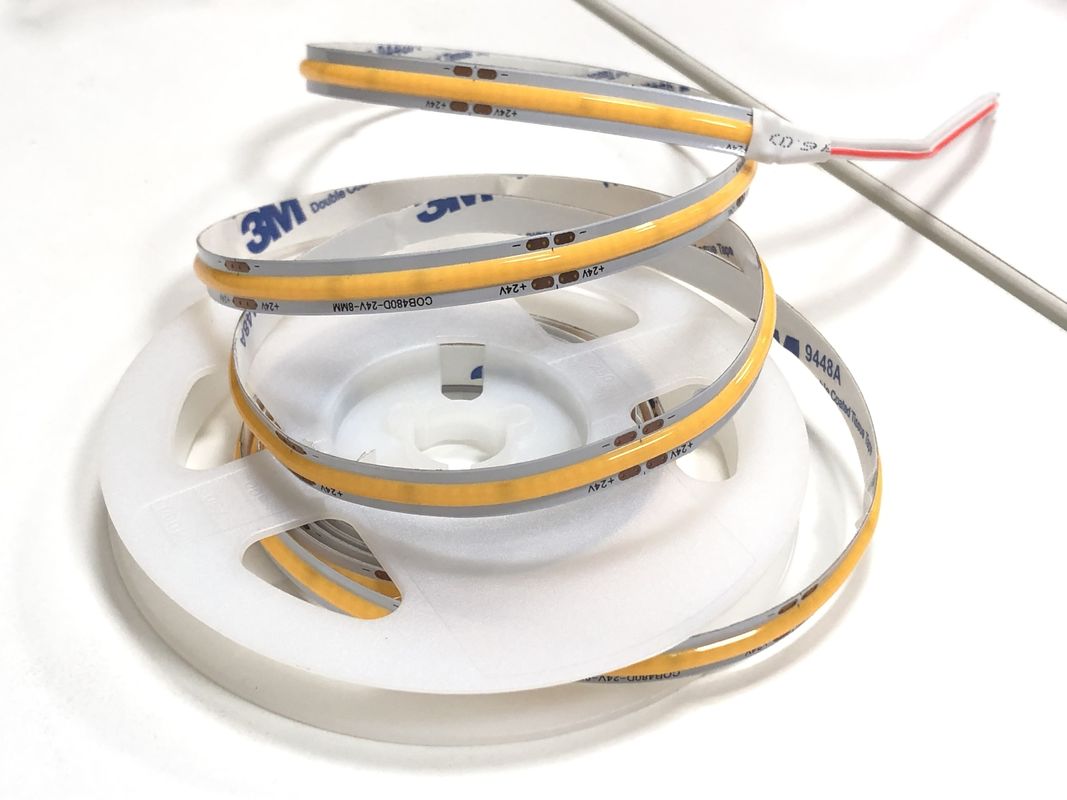 Bandas de luz LED flexibles con alta densidad sin zonas negras 24V 12V 5V CRI Ra 90