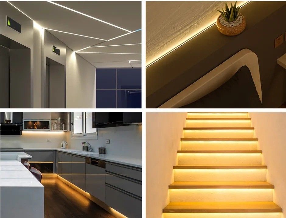880lm Ra90 Flexible COB luz de banda LED para alta densidad 5V 300 LED / m luz de fondo de la cocina