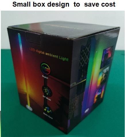 Diseño moderno Atmosfera personalizada Smart Home Light Rgb Led Lámpara de piso para el dormitorio del hotel