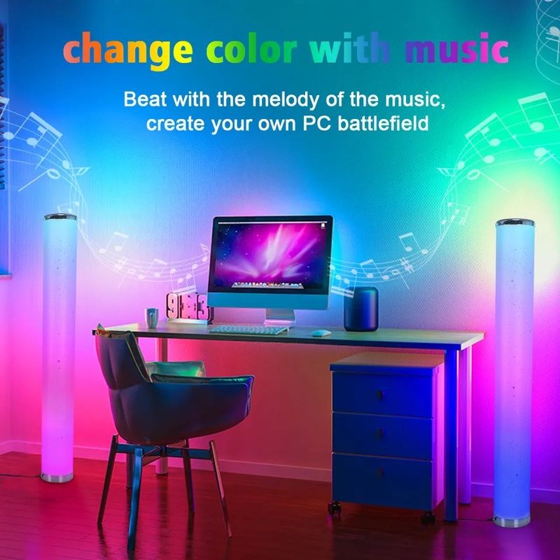 Aplicación Wifi Atmosphere personalizada y lámpara de suelo LED de control remoto para dormitorio de hogar inteligente