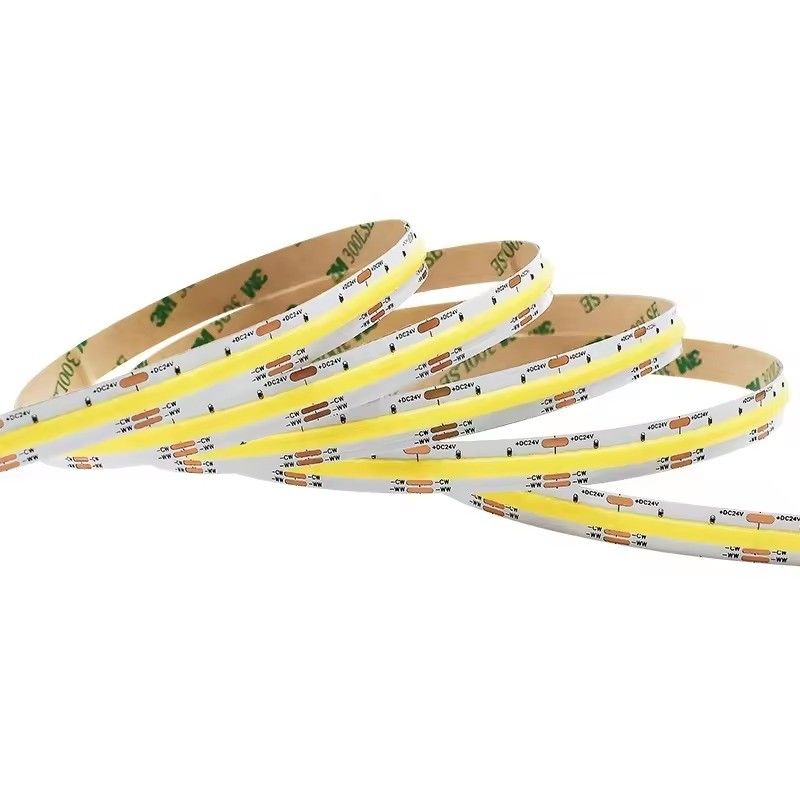 IP20 100lm 10W 24V FCOB sintonizable blanco RA90 560LEDS COB LED de banda más gruesa PCB con presa