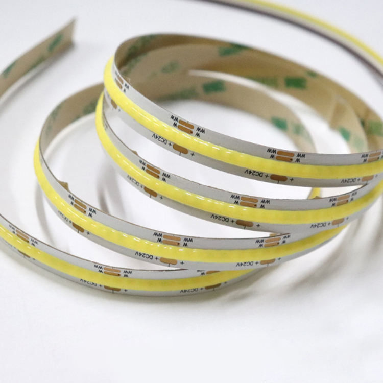 IP20 100lm 10W 24V FCOB sintonizable blanco RA90 560LEDS COB LED de banda más gruesa PCB con presa