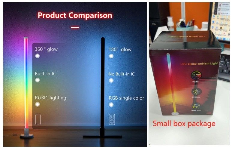 Luz Ambiental LED lámpara de esquina RGB para sala de estar interior por Hongtop Fuente de luz LED