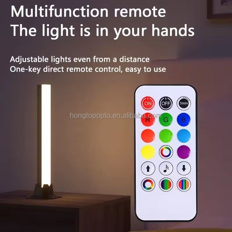 Lámpara de suelo LED de decoración para el hogar Iluminación inteligente RGBIC de 45 cm para función decorativa del hotel