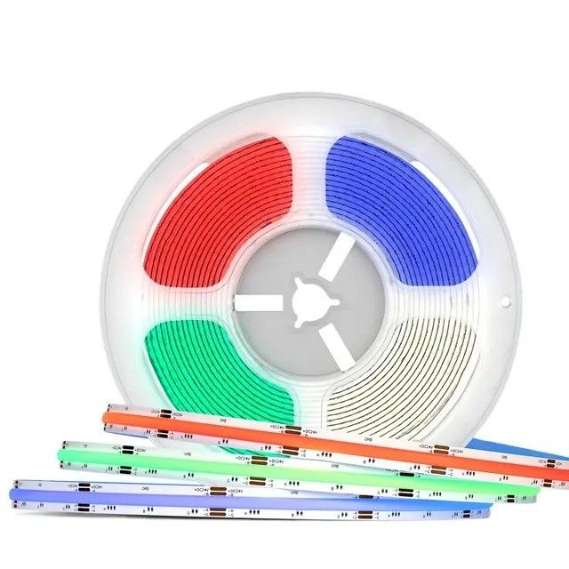 90 Ra CRI COB RGB LED Strip Light No resistente al agua 12V 24V para el servicio de soluciones de iluminación