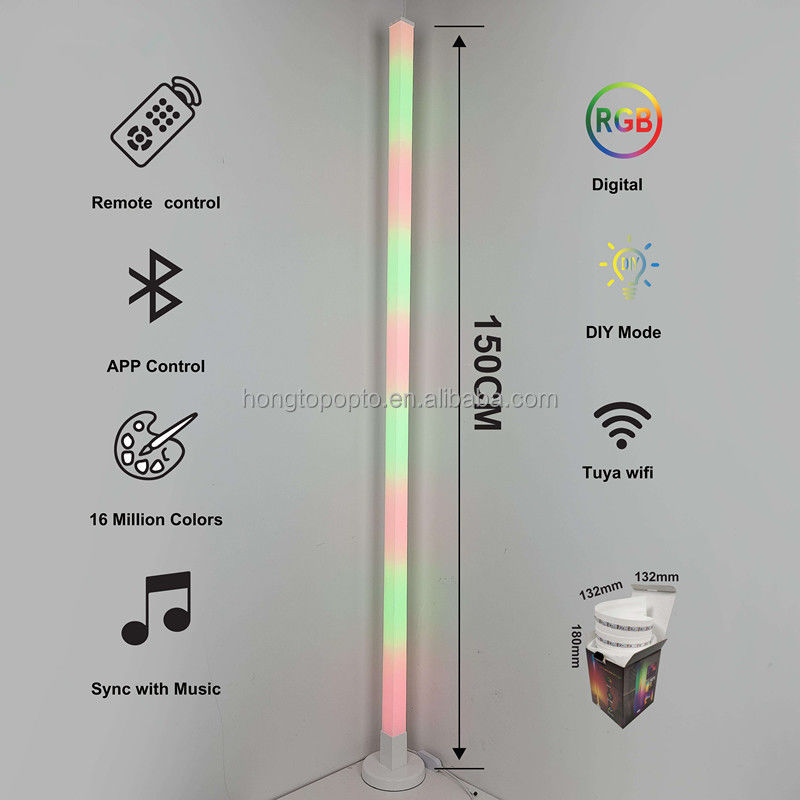 Atmosphere Smart Bluetooth Led Lámpara de suelo con puerto USB y luz de piso de soporte atenuable