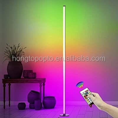 Diseño moderno RGB Multicolor Salón de estar luz soporte Adaptador de lámpara de suelo Solo conexión USB